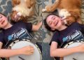Dog Snuggles Owner Through Every Note & Doesn’t Mind Mistakes